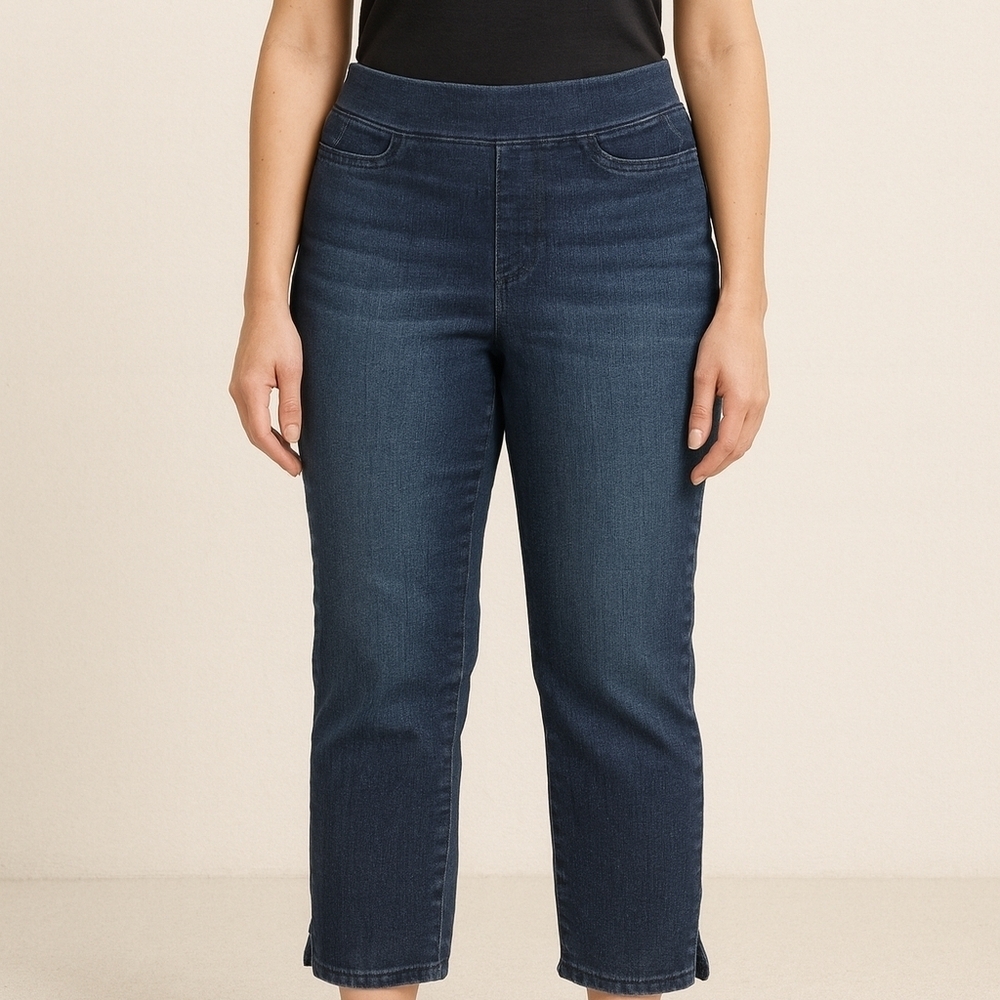 Westbound Petites Dark Wash Stretch Capris Size 2P
